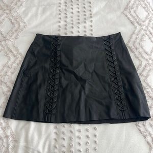 Black faux leather Zara skirt